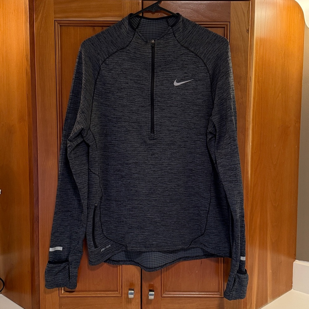 Men’s Nike Dri-Fit Running 1/4 Zip Pullover Size Small Black